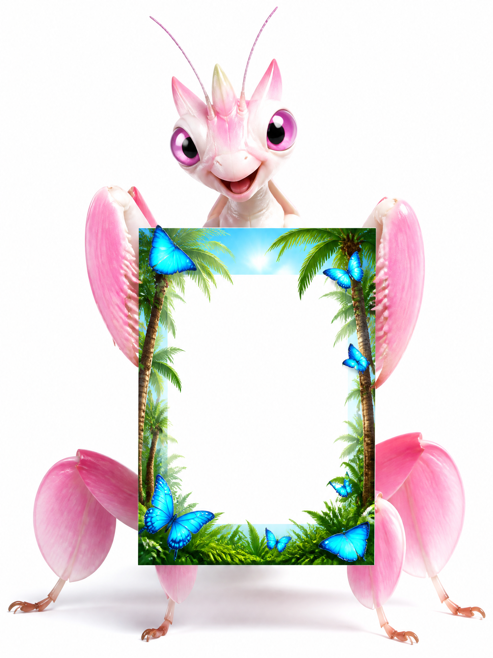 3D Insect PNG Card Frame Collection