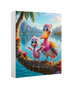 Tropical 3D Cartoon Stork Family Canvas Print Set (5-Piece Collection) (8" x 10")