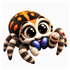 Regal Jumping Spider (Phidippus regius) PNG Digital Cartoon Download
