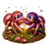 The Purple-Gold Jumper: Premium 3D-Style Transparent PNG Spider Graphic