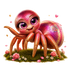 The Purple-Gold Jumper: Premium 3D-Style Transparent PNG Spider Graphic