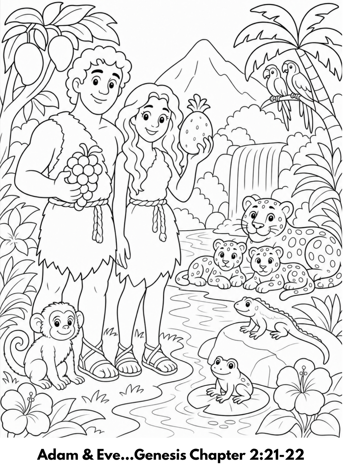 Bible Story Activity Pack: 3-Page Faith & Color Set-01 (Only $2)