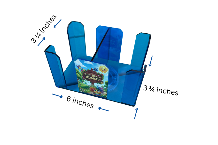 Revolving 8-Deck Playing Card Tray - 360° Rotating Acrylic Holder With Logo
