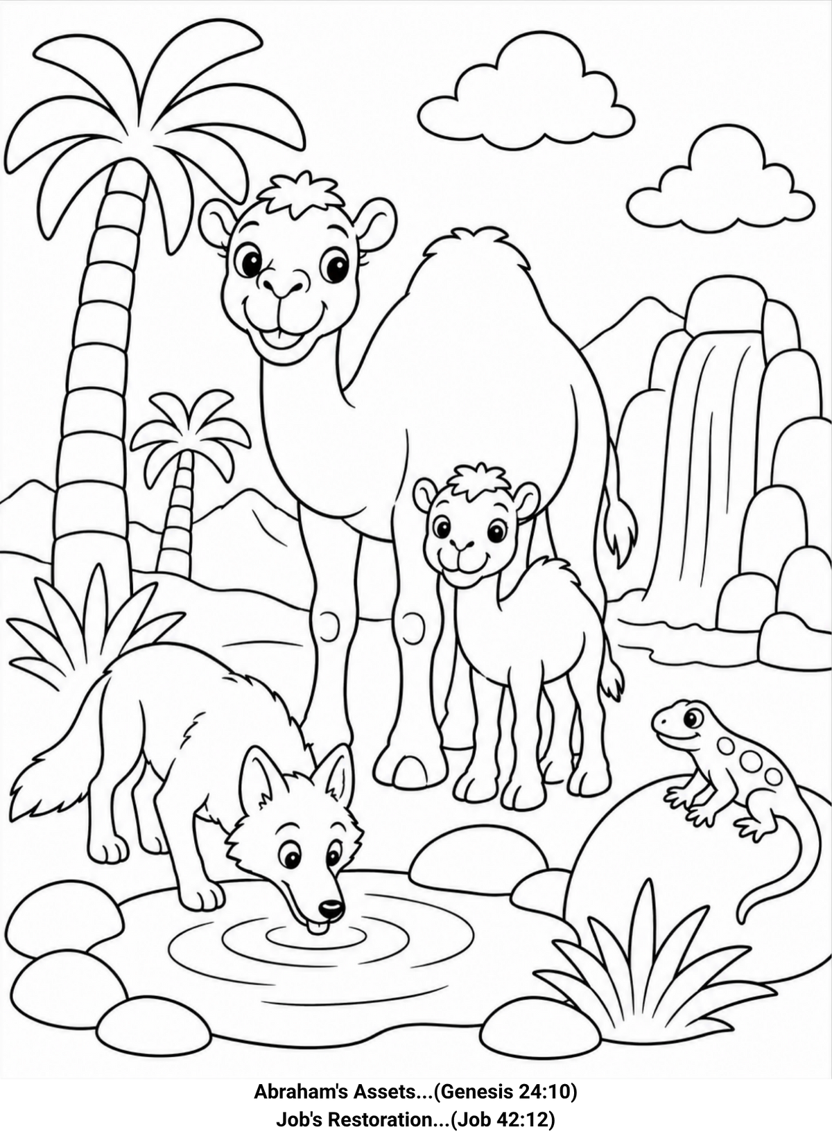 Bible Story Activity Pack: 3-Page Faith & Color Set-02 (Only $2)