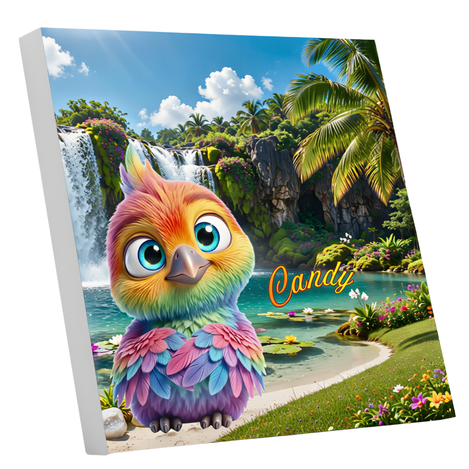 Bird Brain Rummy: Candy Limited-Edition 8x8 Framed Canvas Print