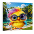 "Dazzle" Exotic Bird Character 3D-Style Framed Canvas