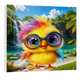 "Dazzle" Exotic Bird Character 3D-Style Framed Canvas
