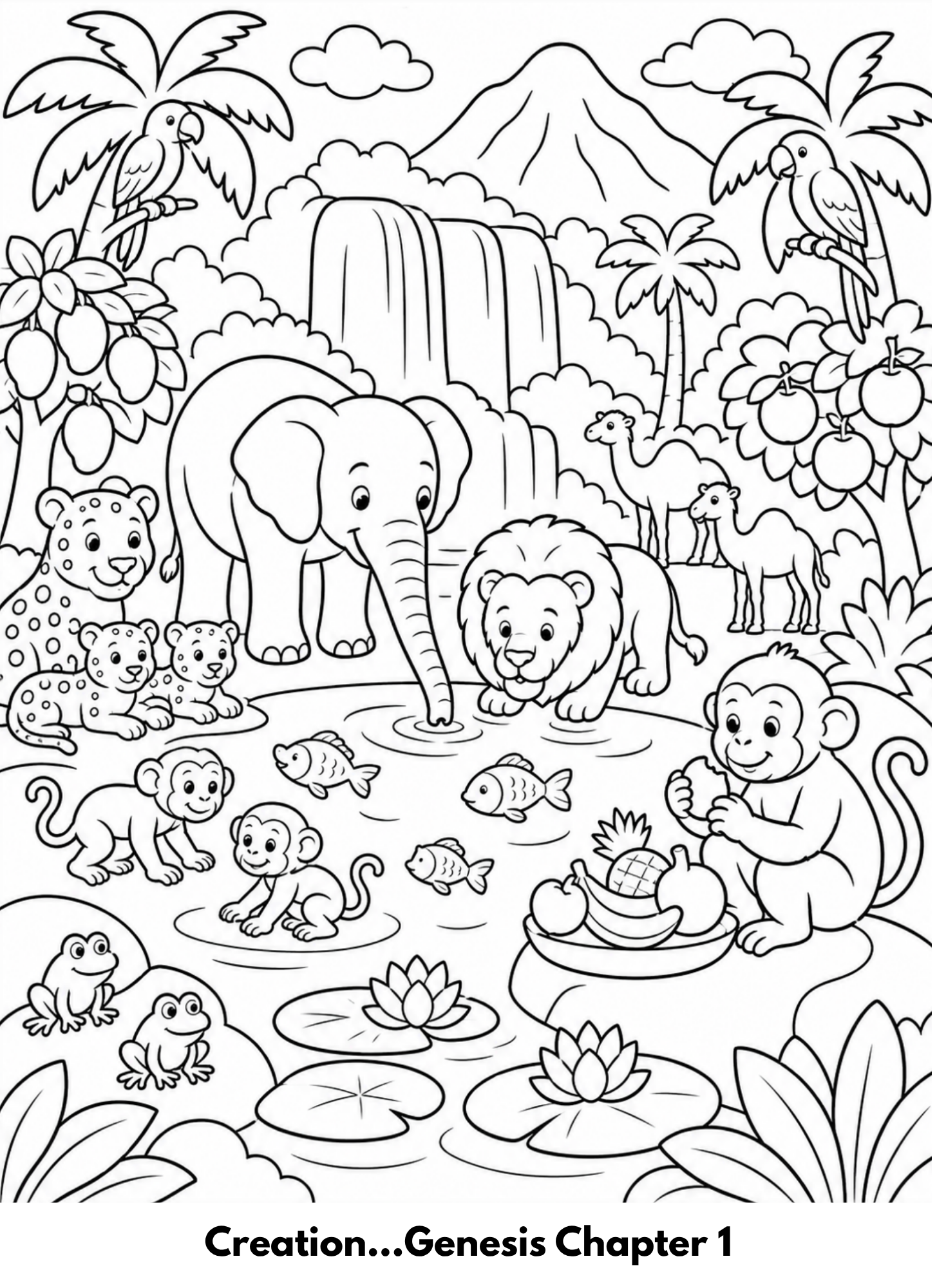 Bible Story Activity Pack: 3-Page Faith & Color Set-01 (Only $2)