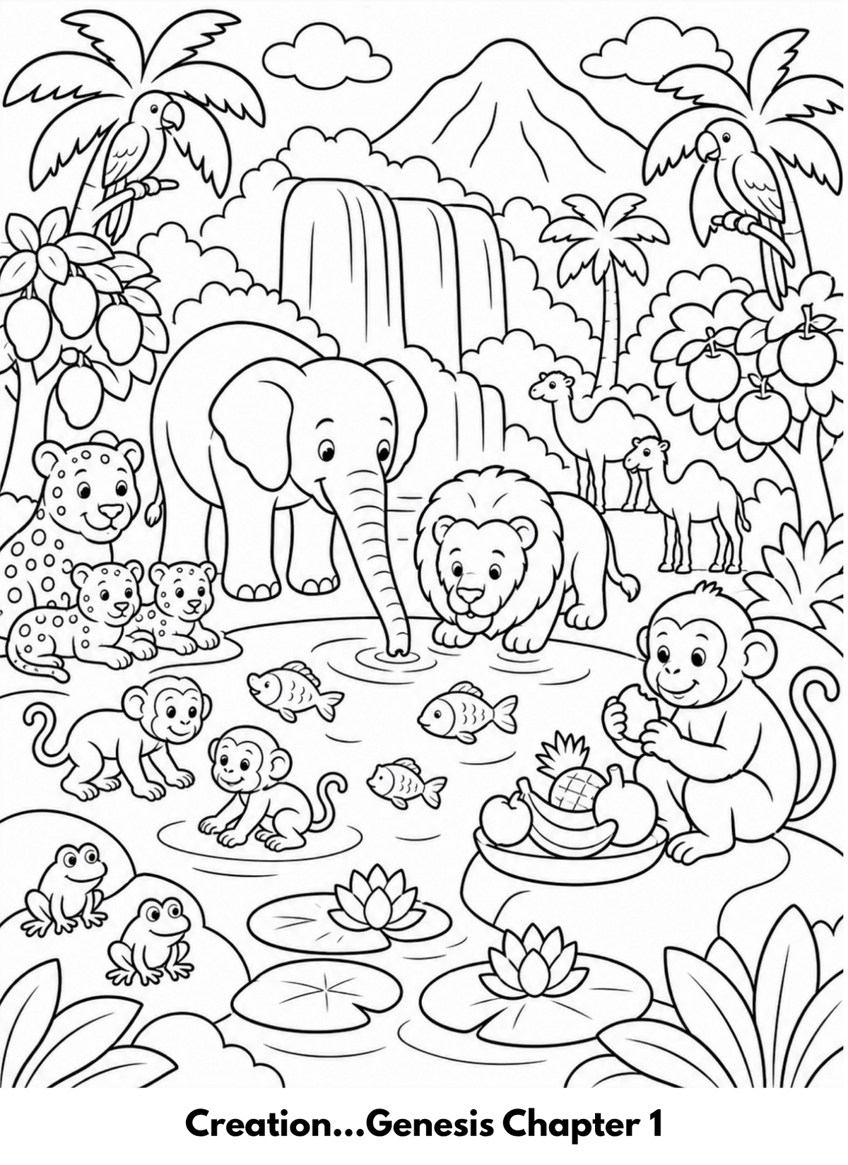 Bible Story Activity Pack: 3-Page Faith & Color Set-01 (Only $2)