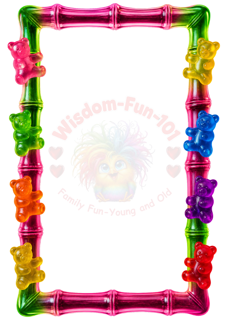 Neon Gummy Bear PNG Frames – 17 Electric Trading Card Borders (2.5x3.5