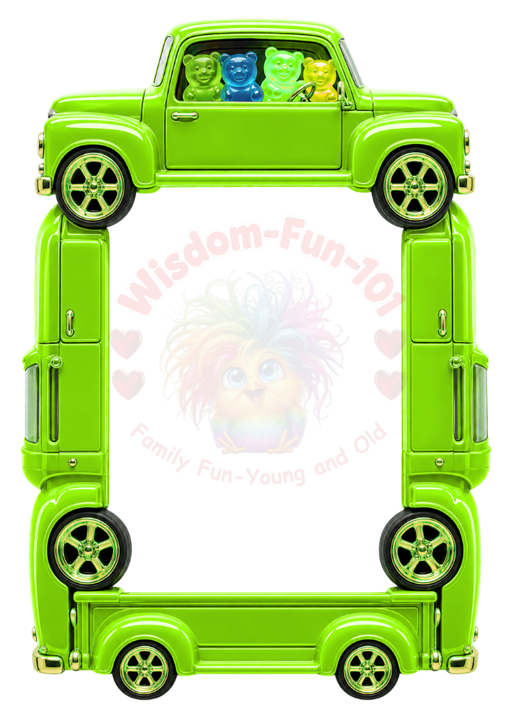 Neon Gummy Bear PNG Frames – 17 Electric Trading Card Borders (2.5x3.5