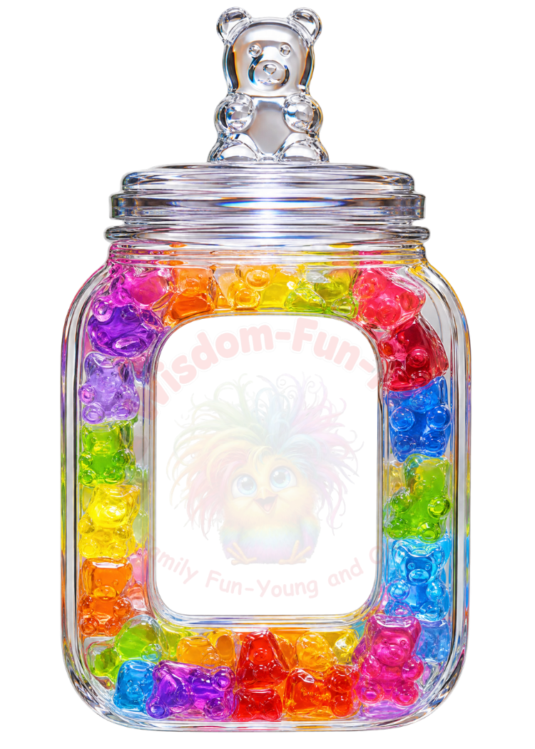 Neon Gummy Bear PNG Frames – 17 Electric Trading Card Borders (2.5x3.5
