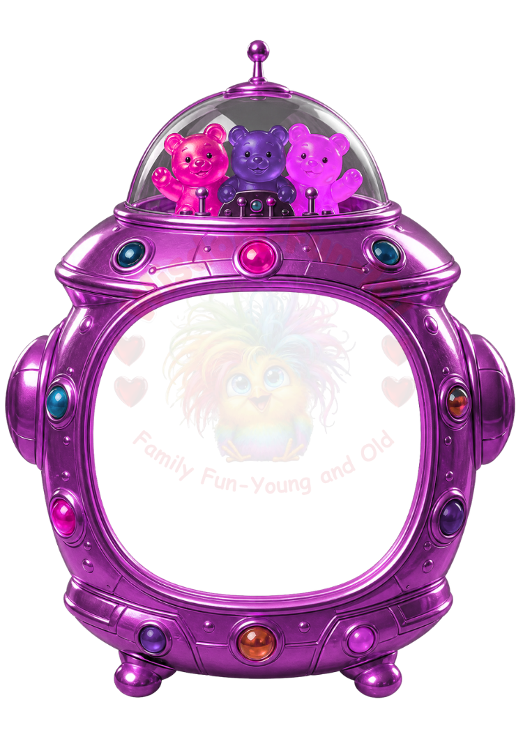 Neon Gummy Bear PNG Frames – 17 Electric Trading Card Borders (2.5x3.5