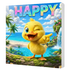 Happy: The Grand-Theft-Happiness – Limited Edition 8x8 Framed Canvas Print