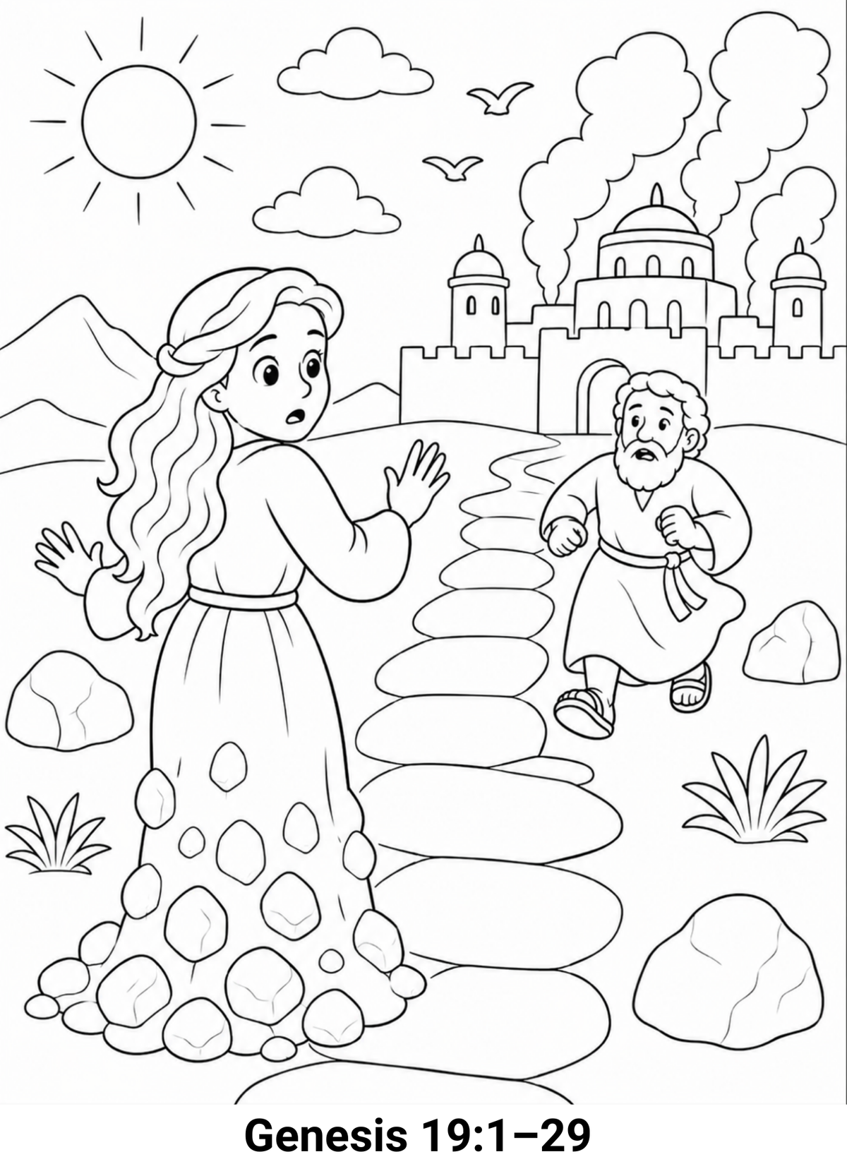 Bible Story Activity Pack: 3-Page Faith & Color Set-03 (Only $2)