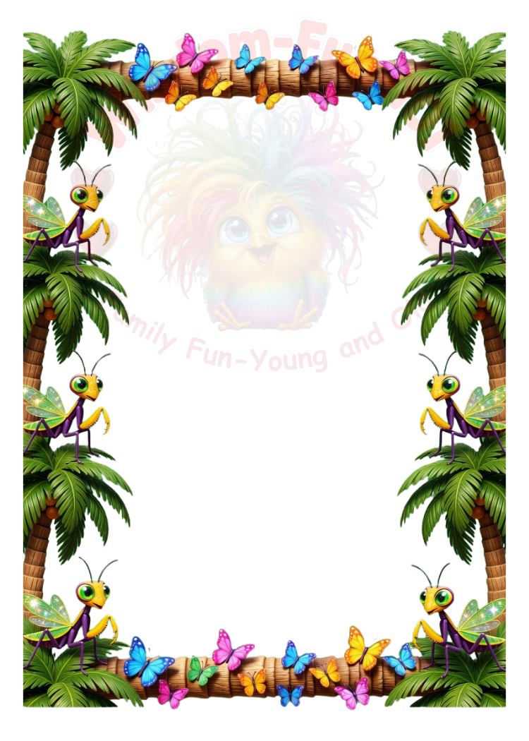 3D Vibrant Insect Card Templates – 17 (2.5x3.5