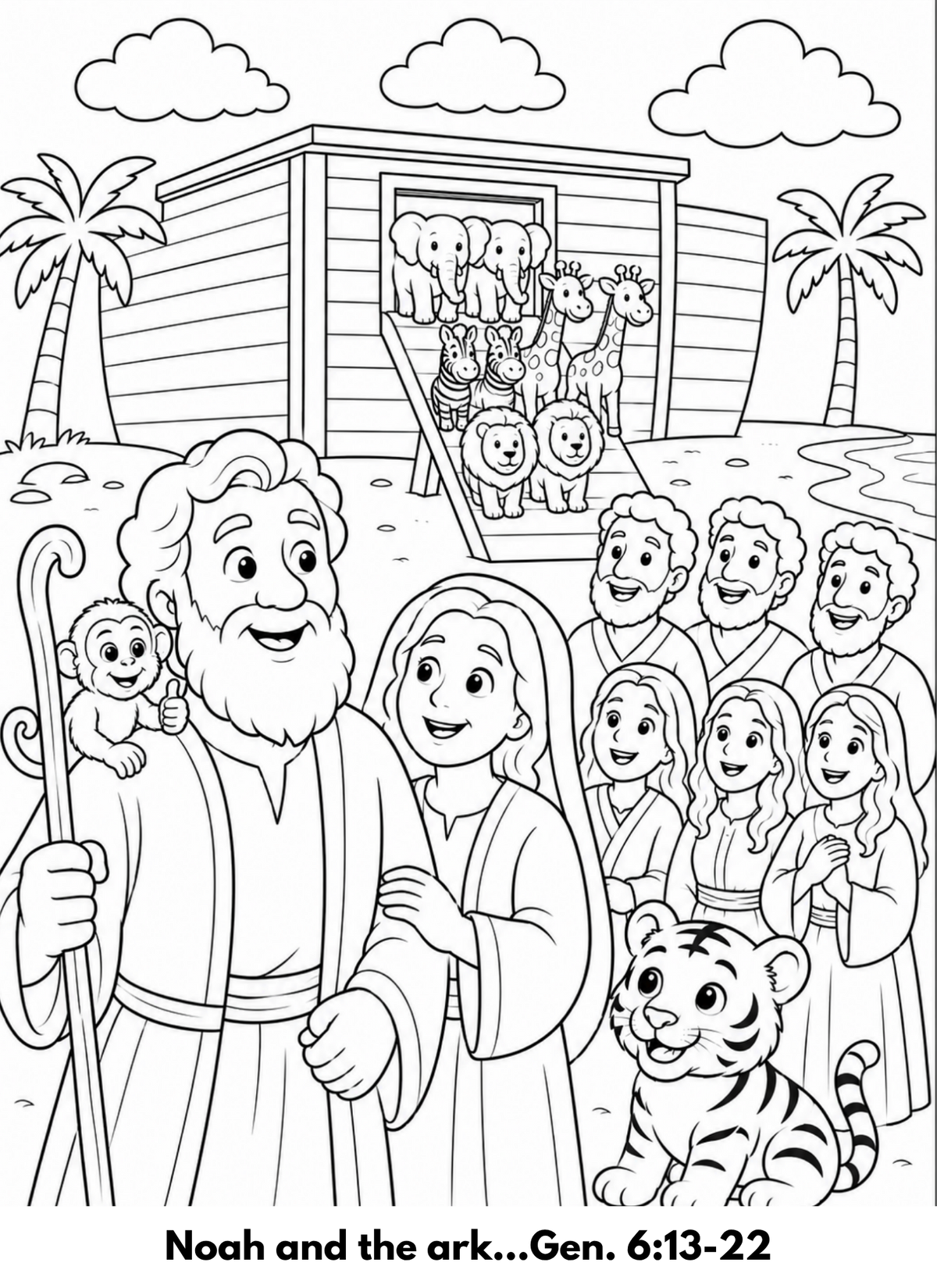 Bible Story Activity Pack: 3-Page Faith & Color Set-01 (Only $2)