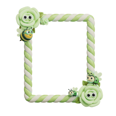 Cute Flower Transparent Frames-PNG (Two Digital downloads) (code-11)
