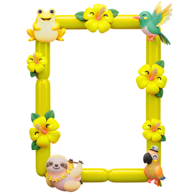 Cute Flower Transparent Frames-PNG (Two Digital downloads) (code-11)