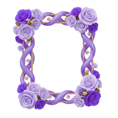 Rose colored PNG Frame Set (7 Digital Downloads) (code-10)
