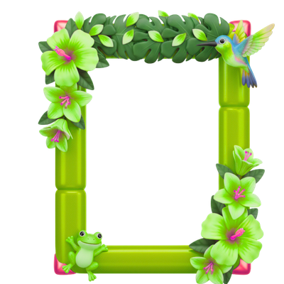 Hibiscus PNG Graphic Frame Set (7 Digital Downloads (code-09))