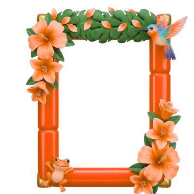 Hibiscus PNG Graphic Frame Set (7 Digital Downloads (code-09))