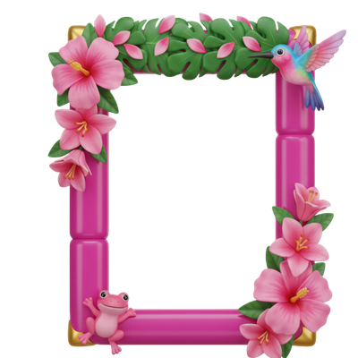 Hibiscus PNG Graphic Frame Set (7 Digital Downloads (code-09))