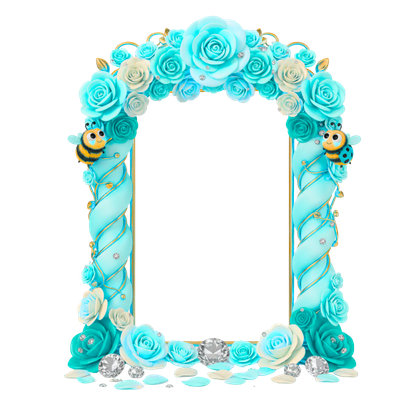 Colored Roses Graphic Frame Set (5 Digital Downloads) (code-08)