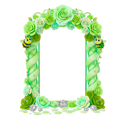 Colored Roses Graphic Frame Set (5 Digital Downloads) (code-08)