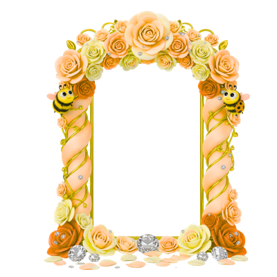 Colored Roses Graphic Frame Set (5 Digital Downloads) (code-08)