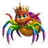 Regal Jumping Spider (Phidippus regius) PNG Digital Cartoon Download