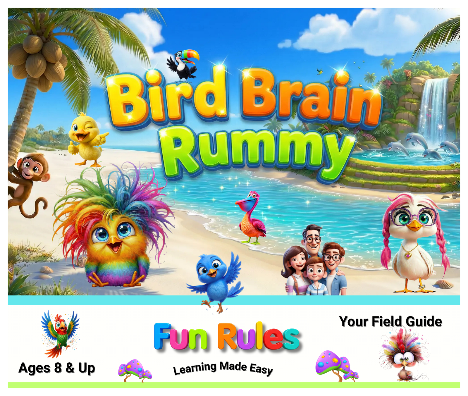 Bird Brain Rummy-Family Card Game
