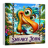 Sneaky John 8x8 Colorful Canvas Print