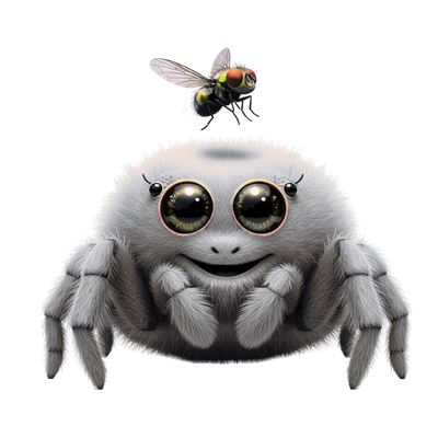 Meet the Friendliest Spiders You'll Ever See!  (7 Digital PNG Graphics)   (code-13)