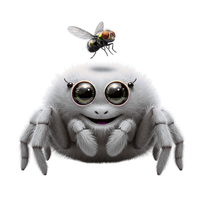 Meet the Friendliest Spiders You'll Ever See!  (7 Digital PNG Graphics)   (code-13)