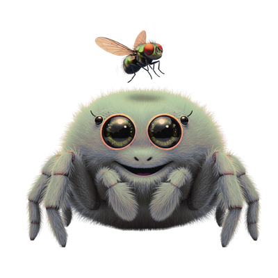 Meet the Friendliest Spiders You'll Ever See!  (7 Digital PNG Graphics)   (code-13)