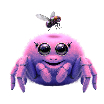 Meet the Friendliest Spiders You'll Ever See!  (7 Digital PNG Graphics)   (code-13)