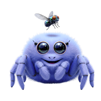 Meet the Friendliest Spiders You'll Ever See!  (7 Digital PNG Graphics)   (code-13)