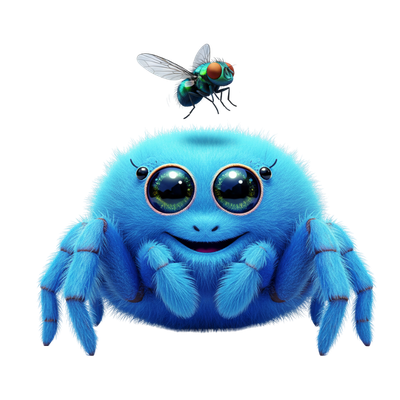 Meet the Friendliest Spiders You'll Ever See!  (7 Digital PNG Graphics)   (code-13)