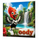 "Woody" Exotic Bird Character 3D-Style Framed Canvas