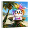 Zonk..Rainbow Sweetheart,,Limited-Edition 8x8 Framed Canvas Print