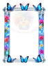 3D Vibrant Insect Card Templates – 17 (2.5x3.5") Framed PNGs with Transparent Centers