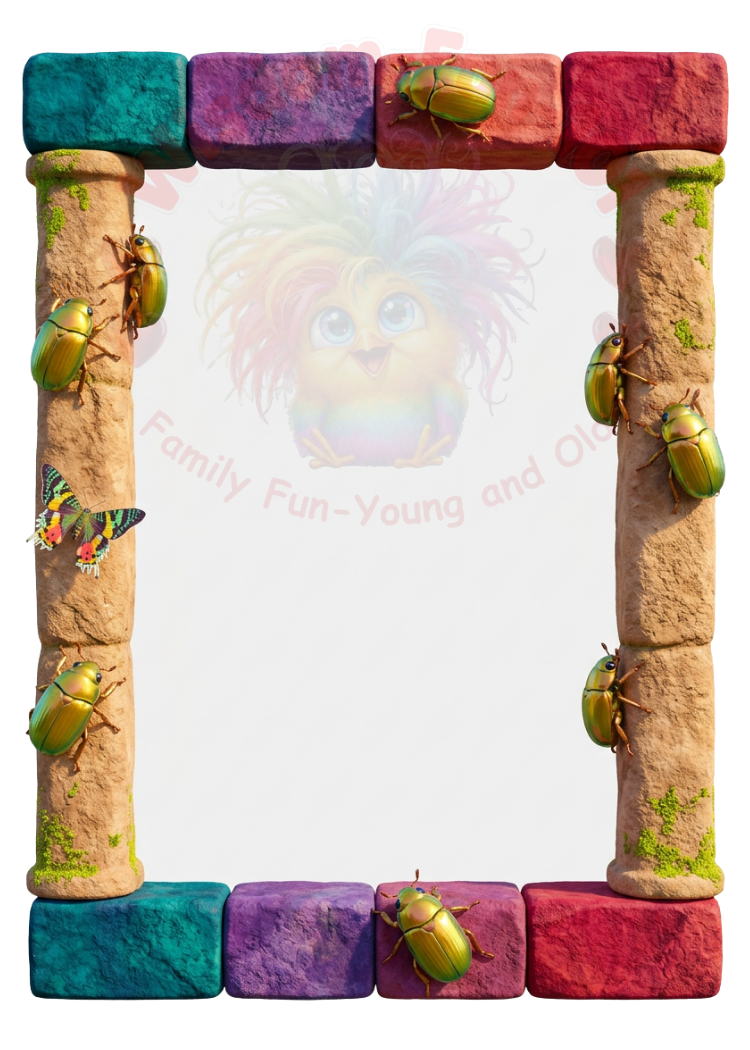3D Vibrant Insect Card Templates – 17 (2.5x3.5